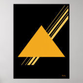 Poster Triangle d'or Bauhaus Conception minimaliste (Devant)