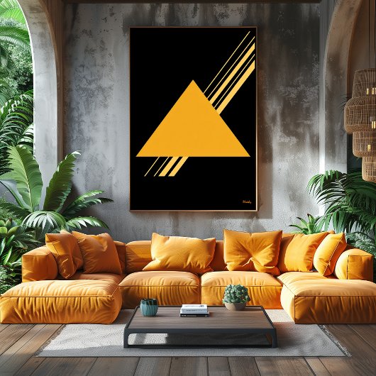 Poster Triangle d'or Bauhaus Conception minimaliste