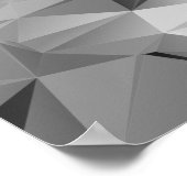 Poster Triangle géométrique basse Poly Monotone noir blan (Coin)