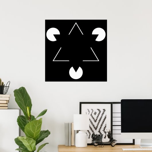 Poster Triangle Kanizsa (Bureau à domicile)