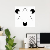 Poster Triangle Kanizsa (Bureau à domicile)