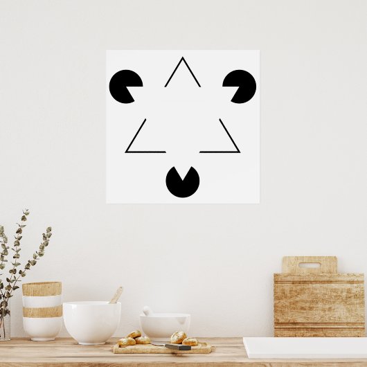 Poster Triangle Kanizsa (Cuisine)