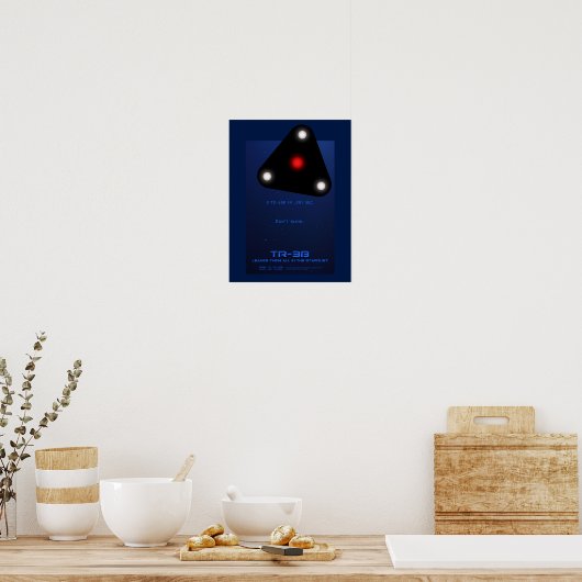 Poster Triangle noir TR-3B UFO (Cuisine)