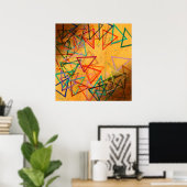 Poster Triangles, Abstrait, géométrique - (Bureau à domicile)