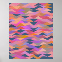Triangles Abstraits brillants et gras en couleur v