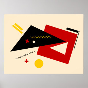 Poster Triangles, art moderne coloré