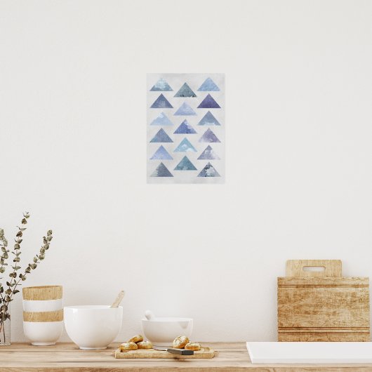 Poster Triangles bleus (Cuisine)