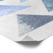 Poster Triangles bleus (Coin)