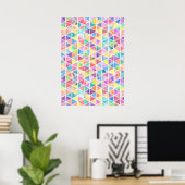 Poster Triangles d'aquarelle multicolore (Bureau à domicile)