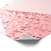 Poster Triangles d'argent d'or géométrique, motif en marb (Coin)