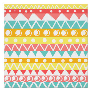 Poster Triangles Et Cercles Colorés
