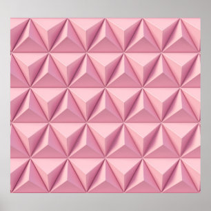 Poster Triangles géométriques 3D : arrière - plan minimal