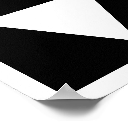 Poster Triangles géométriques blancs (Coin)