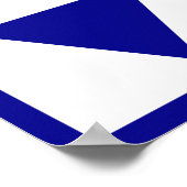 Poster Triangles géométriques bleus (Coin)