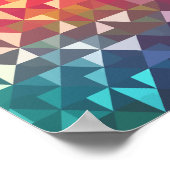 Poster Triangles géométriques colorés (Coin)