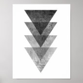 Poster Triangles géométriques gris (Devant)
