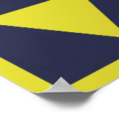 Poster Triangles géométriques jaunes (Coin)