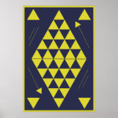 Poster Triangles géométriques jaunes (Devant)