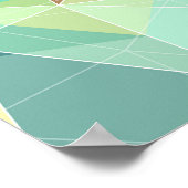 Poster Triangles géométriques : Motif Abstrait coloré (Coin)