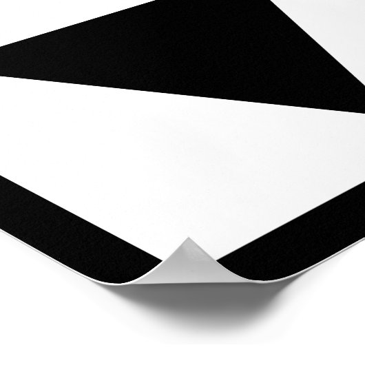 Poster Triangles géométriques noirs (Coin)