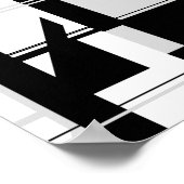 Poster Triangles noirs blancs dans la conception du Labyr (Coin)