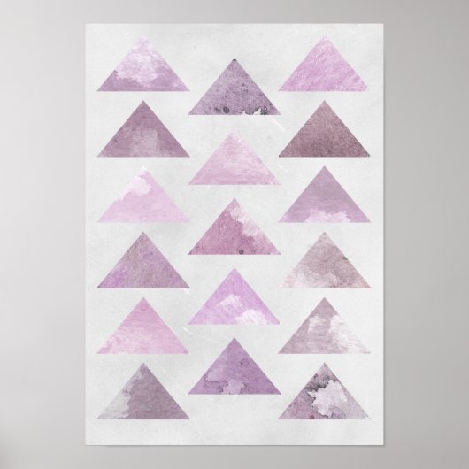 Poster Triangles roses (Devant)