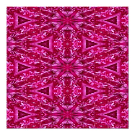 Poster Triangles roses chauds (Devant)