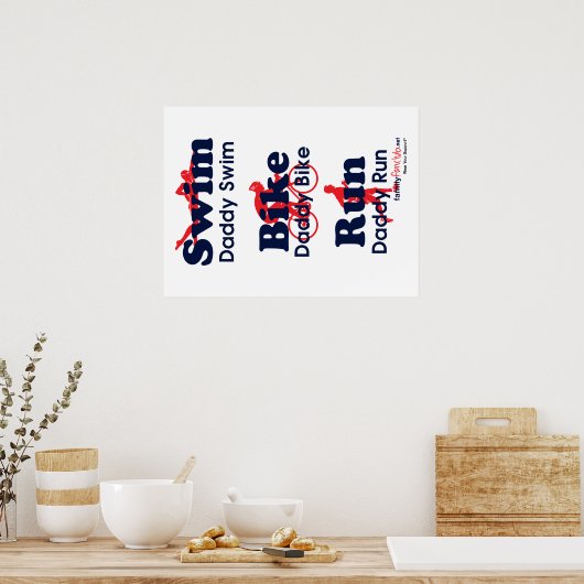Poster Triathlon Daddy (Cuisine)