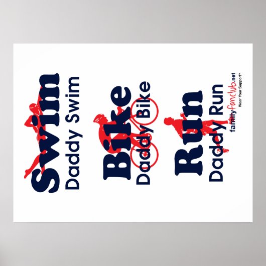 Poster Triathlon Daddy (Devant)