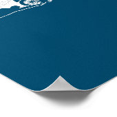 Poster Triathlon Papa natation Vélo Course Fête des pères (Coin)