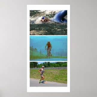 Poster Triathlon Triptych - Painting