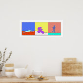Poster Triathlon Triptyque (Cuisine)