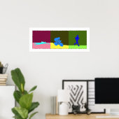 Poster Triathlon Triptyque - Peinture (Bureau à domicile)