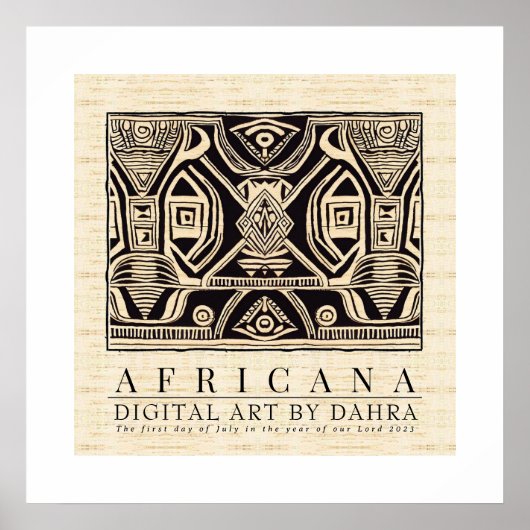 POSTER TRIBAL AFRICAIN (Devant)