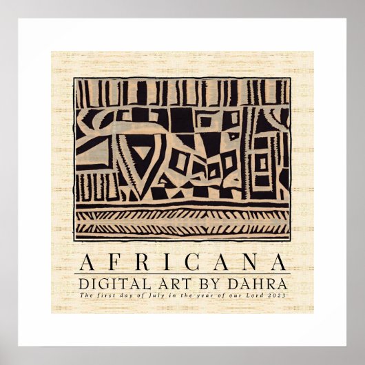 POSTER TRIBAL AFRICAIN (Devant)