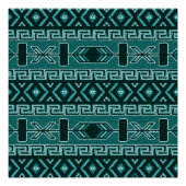 Poster Tribal Aztec Motif Conception Sud-Ouest (Devant)