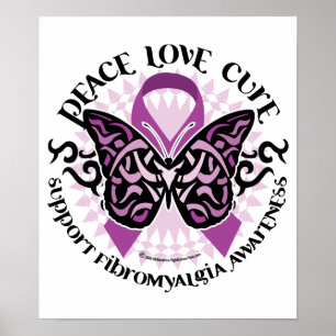 Poster Tribal de papillon de fibromyalgie