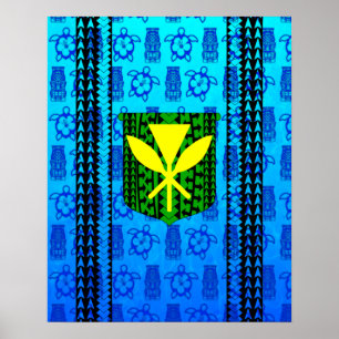 Poster Tribal de Tiki Kanaka Maoli