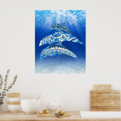 Poster Tribal Dolphins (Cuisine)