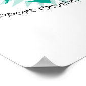 Poster Tribal du papillon du cancer de l'ovaire (Coin)