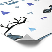 Poster Tribal ethnique sans couture motif avec animaux et (Coin)