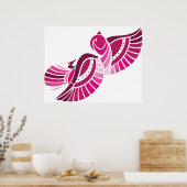 Poster Tribal Pink Bird Stylized Magenta Phoenix (Cuisine)