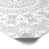 Poster Tribal Starburst Coloring Page Pattern Artwork (Coin)