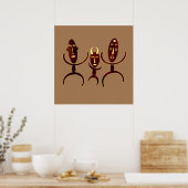 Poster Tribe africaine scène de danse (Cuisine)