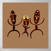 Poster Tribe africaine scène de danse (Devant)