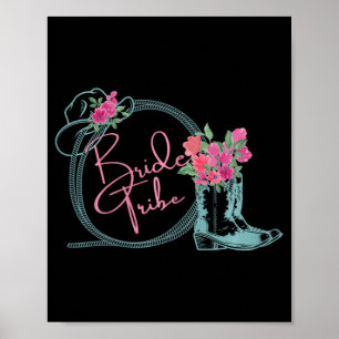 Poster Tribe de mariée Bachelorette Nashville Country Coa