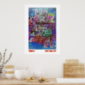 Poster Tribeca Street Art NYC (Cuisine)