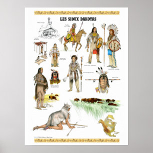 Poster Tribu des sioux Dakota