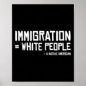 Poster Tribu indienne Immigrants Blancs Autochtones Améri (Devant)