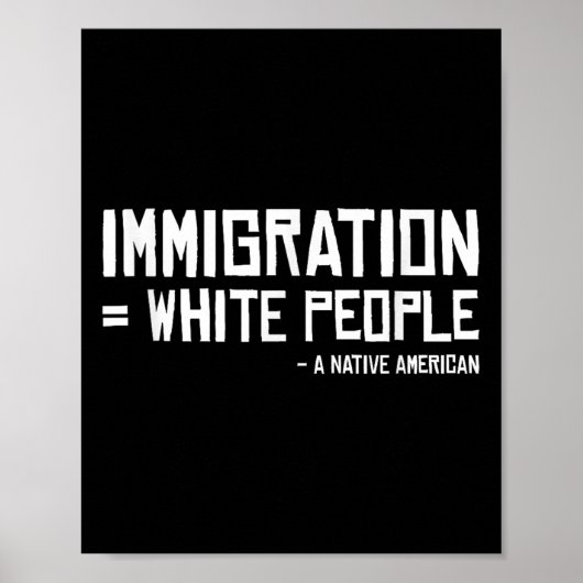 Poster Tribu indienne Immigrants Blancs Autochtones Améri (Devant)